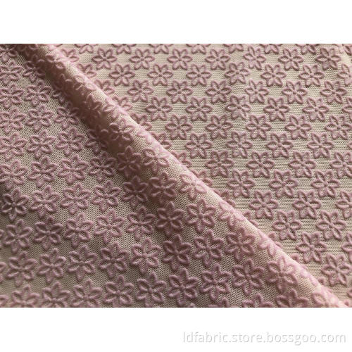 Polyester Spandex Mesh mit Beflockung